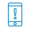 A phone icon with an alert
